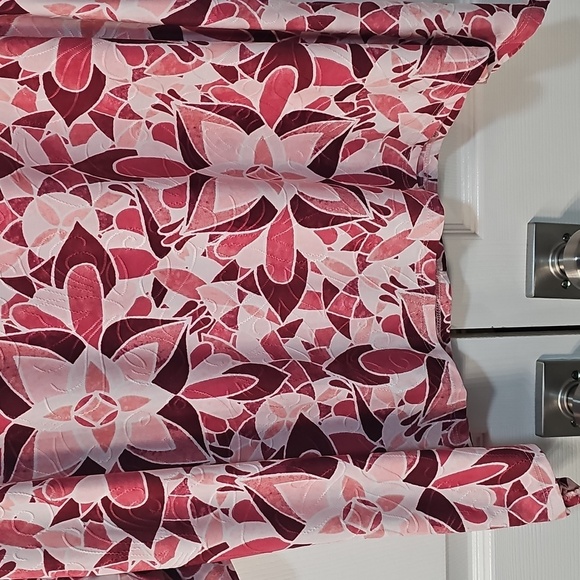 NWT JM Collection Petite XL Floral tile Jacquard Scoop Neck Ruby Slippers Combo - Picture 3 of 9